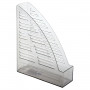Лоток вертикальный для бумаг BRAUBERG Standard, 245х70х295 мм, тонированный серый, 237222