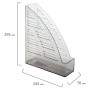 Лоток вертикальный для бумаг BRAUBERG Standard, 245х70х295 мм, тонированный серый, 237222