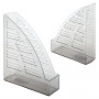 Лоток вертикальный для бумаг BRAUBERG Standard, 245х70х295 мм, тонированный серый, 237222
