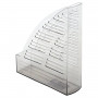 Лоток вертикальный для бумаг BRAUBERG Standard, 245х70х295 мм, тонированный серый, 237222