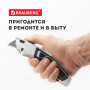 Нож универсальный мощный BRAUBERG Professional, 4 лезвия в комплекте, автофиксатор, металл, 237160