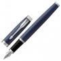 Ручка перьевая PARKER IM Core Matte Blue CT, корпус темно-синий лак, хромированные детали, синяя, 1931647